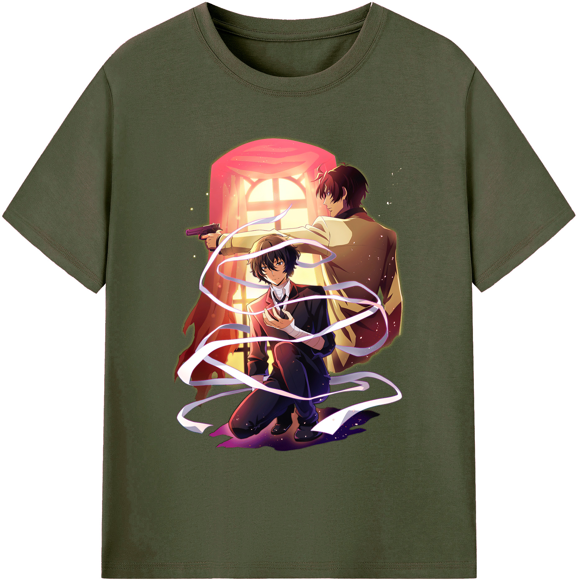 （画像用） 文豪ストレイドッグス Bungo Stray Dogs 綿100％ メンズ半袖Tシャツ｜肌触りやわらか＆通気性